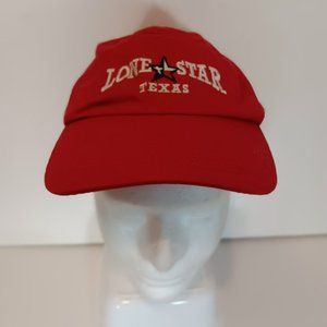 Lone Star Texas Mens Red Baseball Cap Strapback Fishing / Anytime Hat - Dog Daze